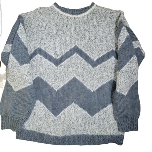 Wool blend winter knit sweater Oversize - Picture 2 of 4